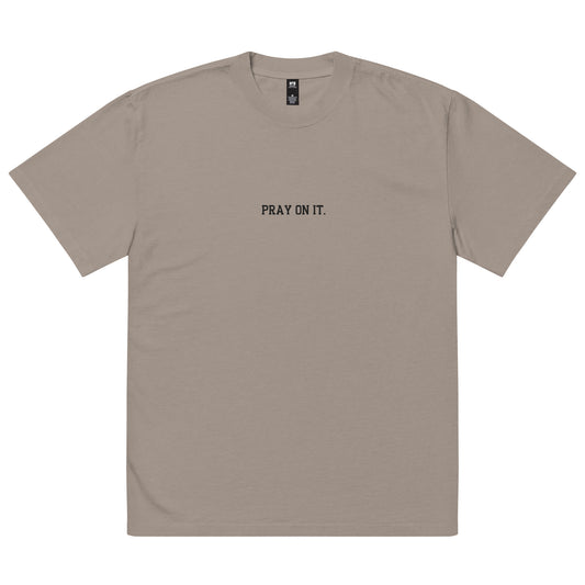 Pray On It Oversized faded t-shirt