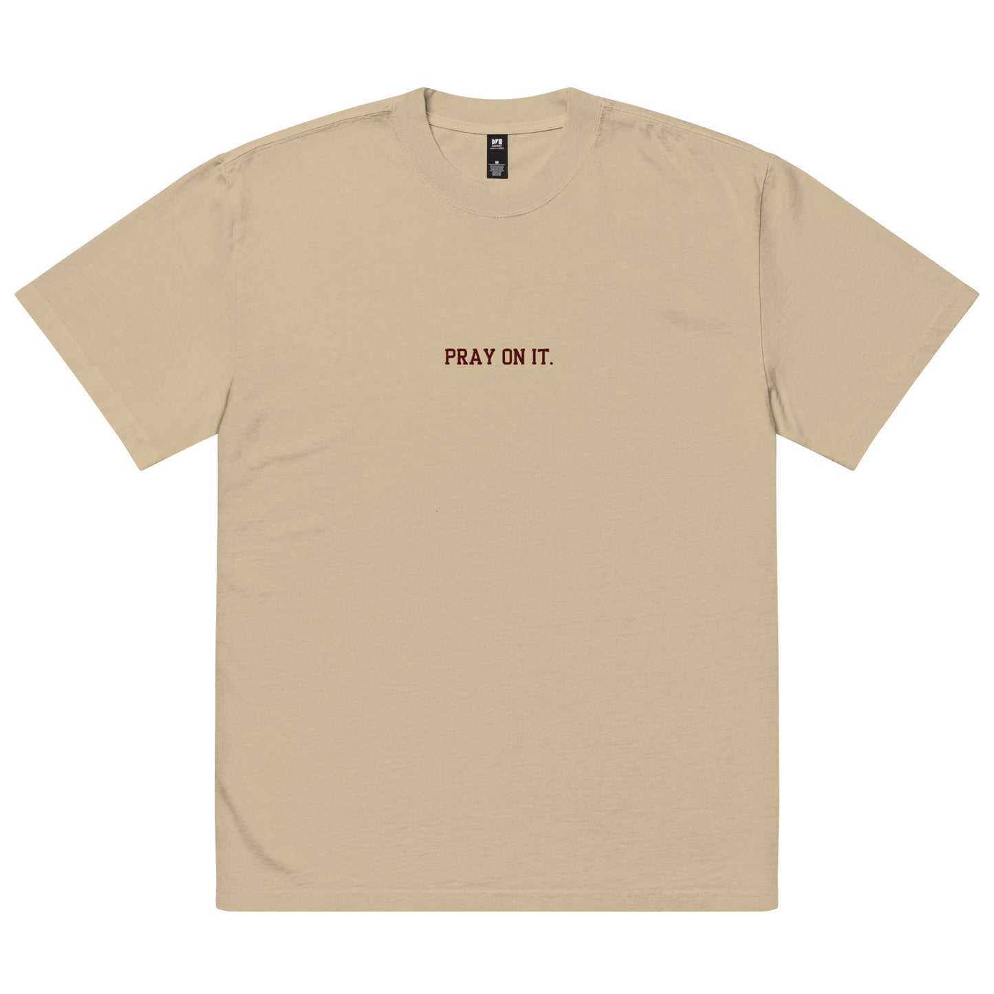 Pray On It Oversized faded t-shirt